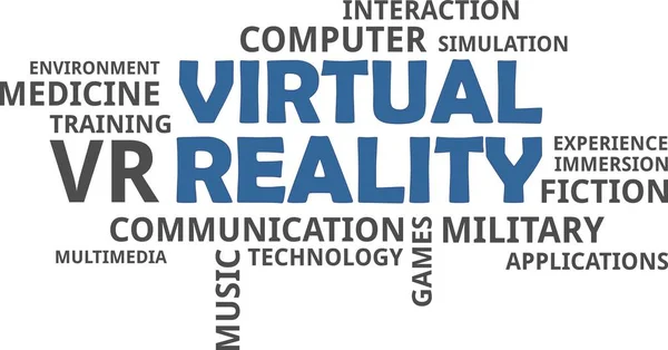 Слово - виртуальная реальность — стоковый вектор