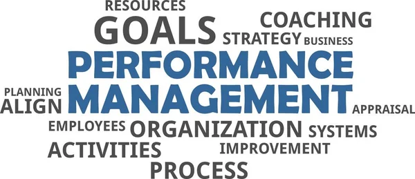 Word cloud - performance management — Stock Vector