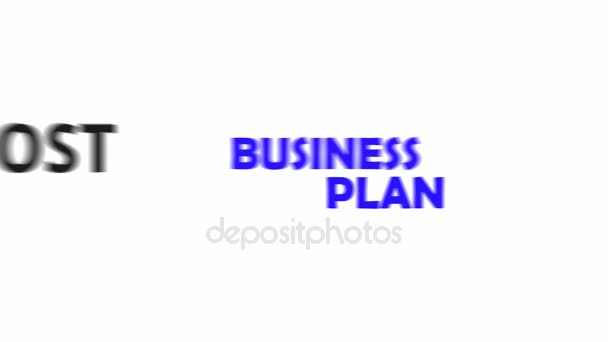 Kinetische typografie businessplan — Stockvideo
