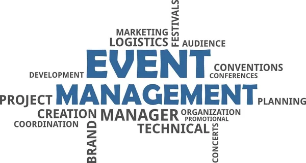 Word cloud - event management — Stock Vector