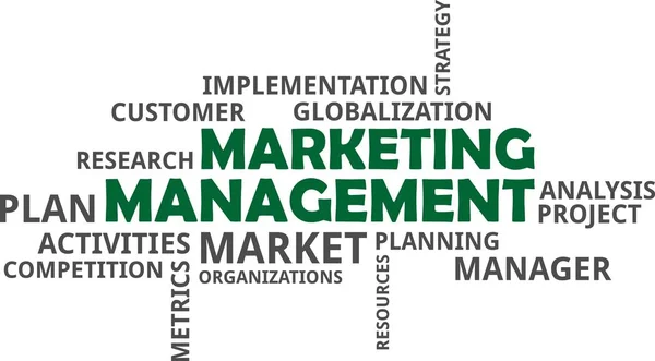 Wort Wolke - Marketing Management — Stockvektor