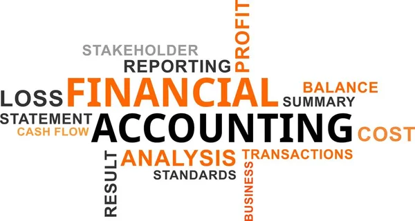 Word cloud - financiële boekhouding — Stockvector