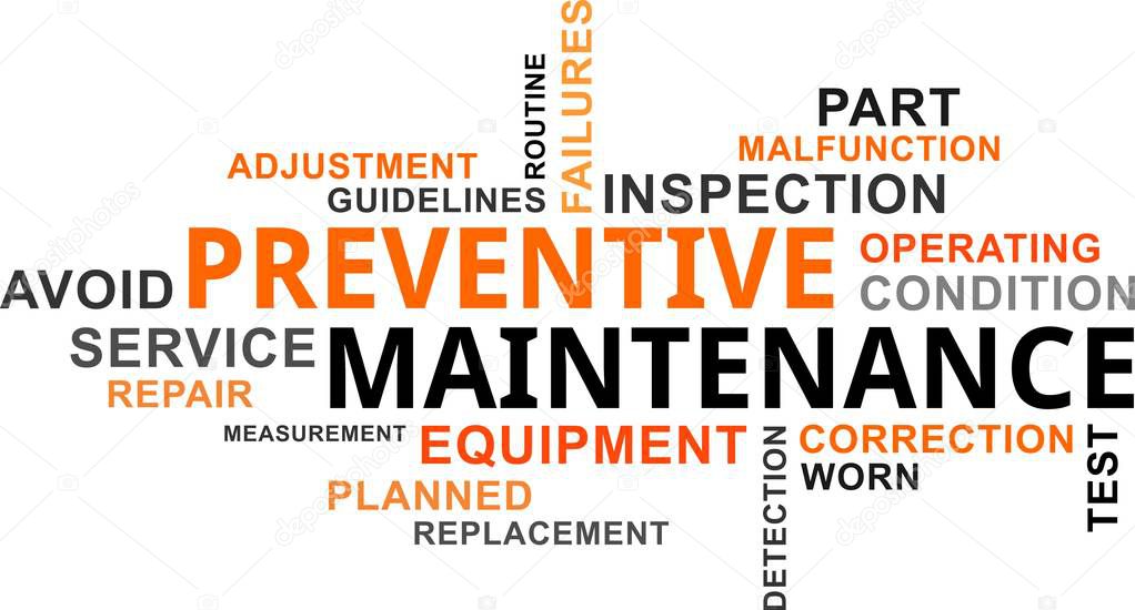 word cloud - preventive maintenance