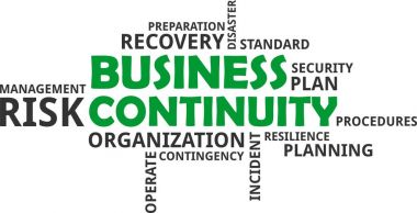 word cloud - business continuity clipart