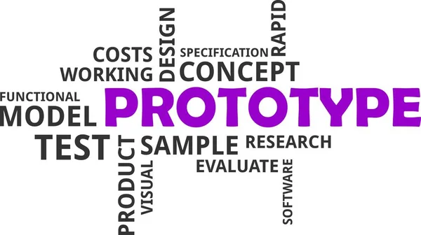 Nuvem de palavras - protótipo — Vetor de Stock