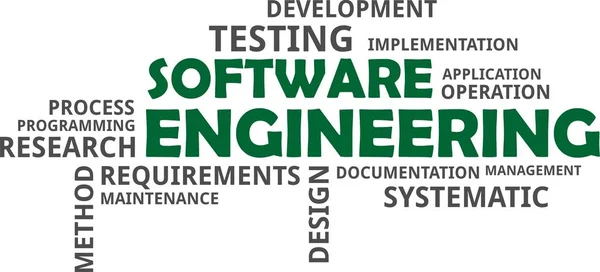 Word cloud - software engineering — Stockvector