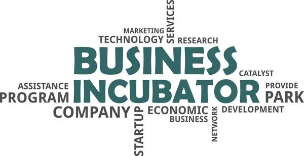 Word Cloud Business Incubator — Stock Vector