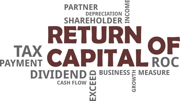 Nuvem Palavras Retorno Capital — Vetor de Stock