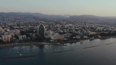 Limassol waterfront with hotels. Cyprus.