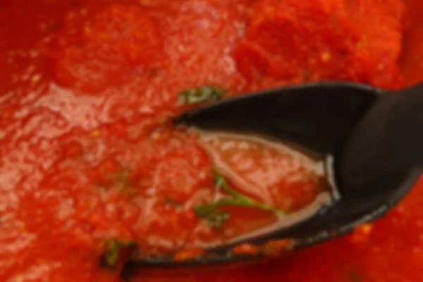 番茄酱准备 自制的 多次使用 混乱的背景 — 图库照片