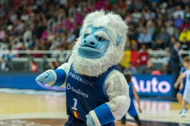 Andorra La Vella, Andorra: 2019 Ekim 06: Eurocup maçında Mora Banc Andorra Bc ve Promitheas Patras arasında maç yapan oyuncular, skor 81 - 91, Ekim 2019, Andorra.