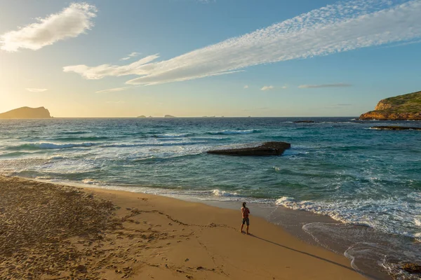 Ibiza Sunset Cala Conta Comte San Jose Balearic Islands Spain — Stock Photo, Image