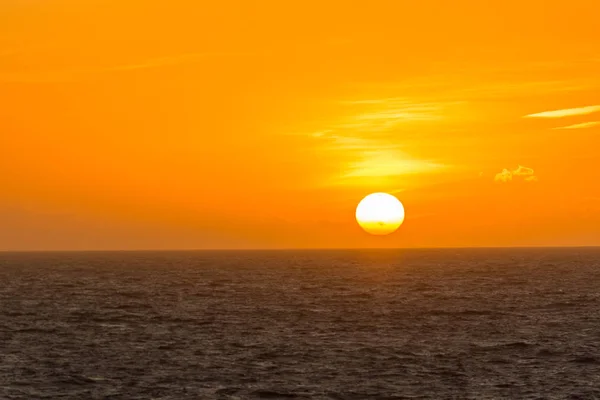 Ibiza Zonsondergang Vanaf Cala Conta Comte San Jose Balearen Spanje — Stockfoto