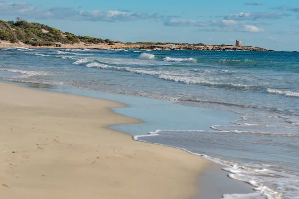 Ses Salinas Ulusal Parkı 'ndaki Salines plajı İbiza ve Formentera, İspanya.