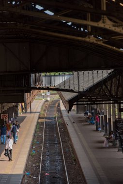 Colombo, Sri Lanka - 14 Kasım 2019: Sri Lanka 'nın başkentinde bir tren istasyonu olan Colombo Fort Tren İstasyonu