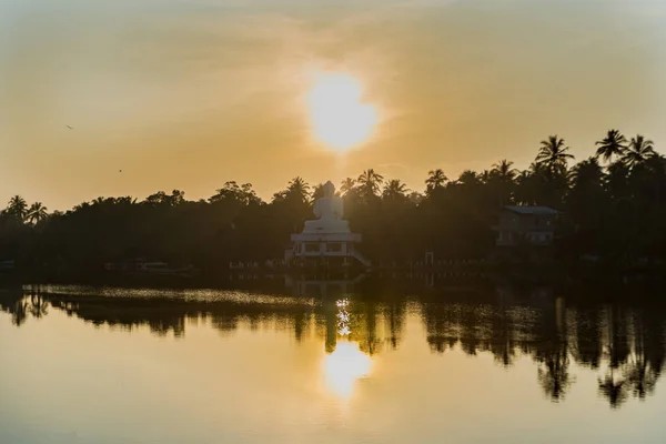 Sole Sul Fiume Bentota Distretto Galle Sri Lanka Giorno Perfettamente — Foto Stock