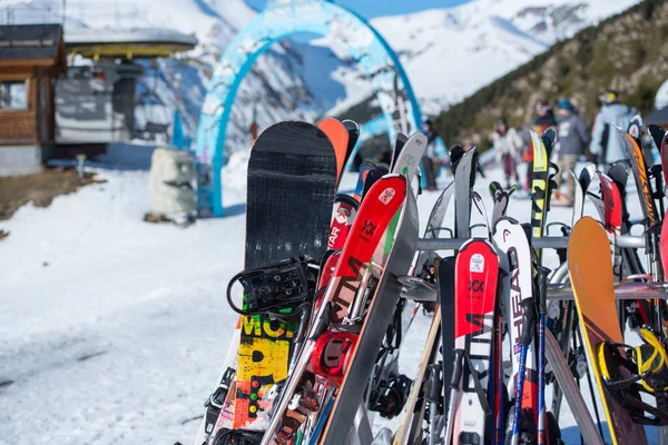 2016 Canillo Andorra 2019 December Ski Snowboard Sunshine Day Grandvalira — 스톡 사진