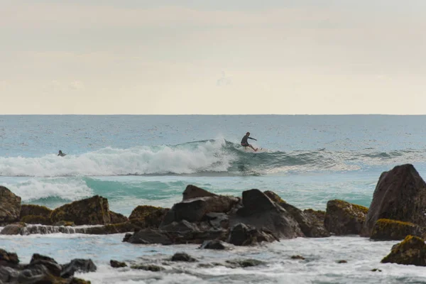 Midigama Sri Lanka 2019 Nov Menschen Surfen Strand Mit Goldenem — Stockfoto