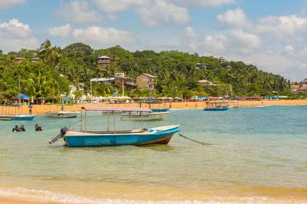 Unawatuna Sri Lanka 2019 Nov Mañana Playa Hermosa Bahía Unawatuna —  Fotos de Stock