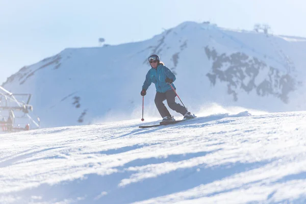 Pas Casa Andorra 2020 Feb Solig Dag Den Populära Skidorten — Stockfoto