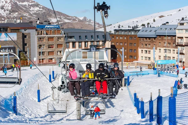 Pas Casa Andorra 2020 Feb Sunny Day Popular Ski Resort — 스톡 사진