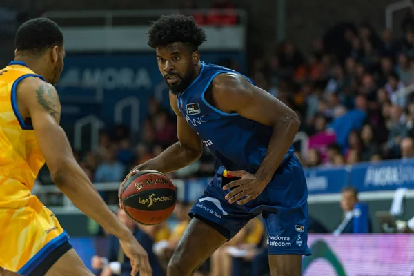 Andorra Vella Andorra 2020 Feb Jugadores Acción Liga Acb Endesa — Foto de Stock