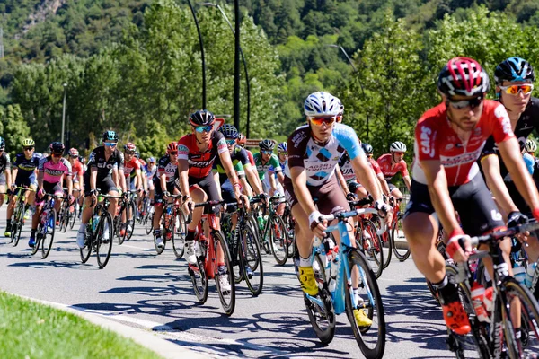 Canillo Andorra Agosto 2017 Ciclistas Etapa Vuelta 2017 Canillo Andorra — Foto de Stock