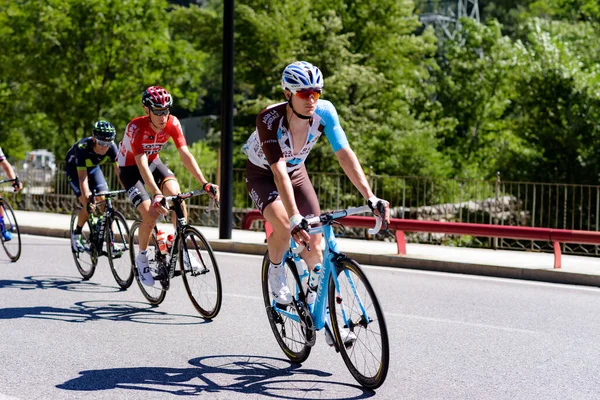 Canillo Andorra Agosto 2017 Ciclistas Etapa Vuelta 2017 Canillo Andorra — Foto de Stock