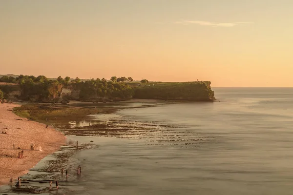 Magischer Sonnenuntergang Strand Von Balangan Bali Indonesien — Stockfoto