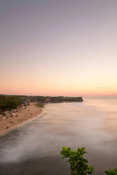 Magiczny Zachód Słońca Plaży Balangan Bali Indonezji — Zdjęcie stockowe