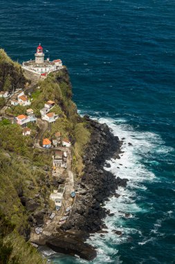 Deniz feneri Ponta do Arnel Sao Miguel Adası Azores