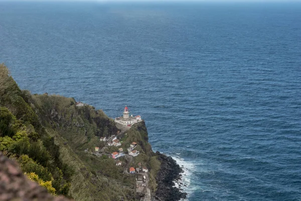 Latarnia Morska Ponta Arnel Wyspie Sao Miguel Azory — Zdjęcie stockowe