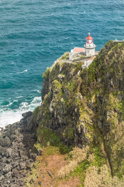 Maják Ponta Arnel Ostrově Sao Miguel Azory — Stock fotografie