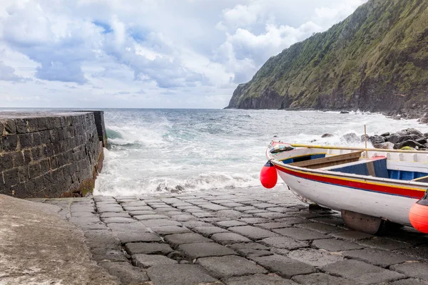 Arnel Bateau Sur Île Sao Miguel Dans Archipel Des Açores — Photo