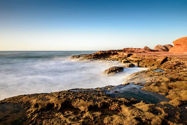 Landscape Legzira Beach Its Natural Arches Coast Atlantic Ocean Legzira — Stock Photo, Image
