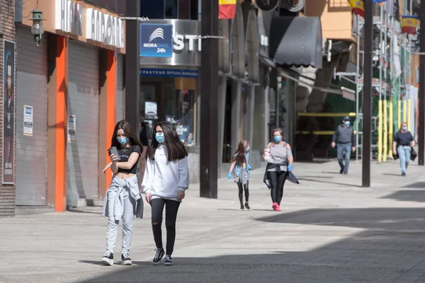 Andorra Vella 2020 Abril Andorra Centro Vella Capital Andorra Todo — Foto de Stock