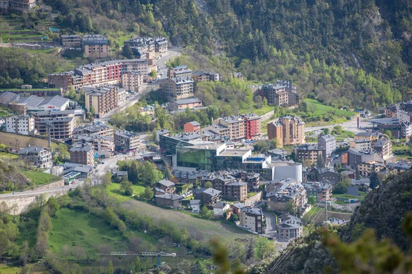 Miejski Krajobraz Encamp Andorze Wiosną — Zdjęcie stockowe