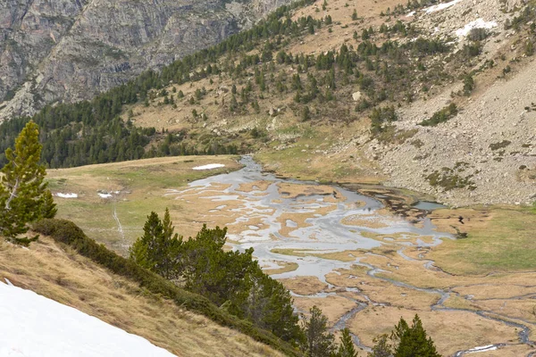 Landskap Vid Floden Siquero Canillo Andorra — Stockfoto