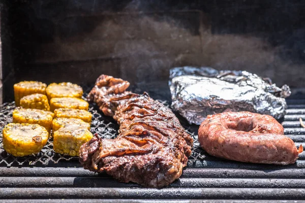 Szoros Felvétel Hagyományos Argentin Barbecue — Stock Fotó