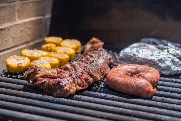 Closeup Take Traditional Argentinian Barbecue — Stock Photo, Image