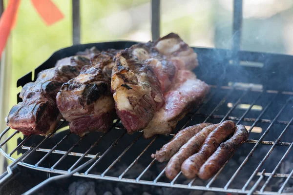 Close Tomar Churrasco Tradicional Argentino Uruguaio — Fotografia de Stock