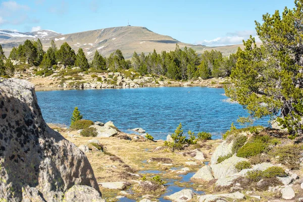 Jezero Okruhu Lake Pessons Grau Roig Andorra — Stock fotografie