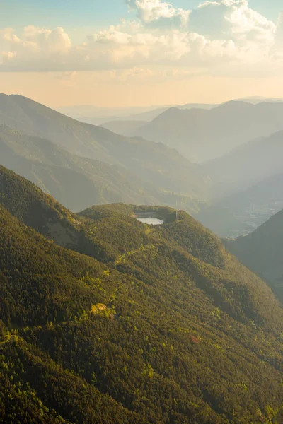 View from Cap de Rep towards Engolasters, you can also see the city of Encamp and Andorra La Vella, Andorra.