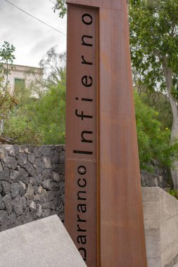 Tenerife 'deki Barranco del Infierno' nun güzel manzaraları.