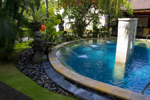 Басейн Розкішному Готелі Острові Балі — стокове фото