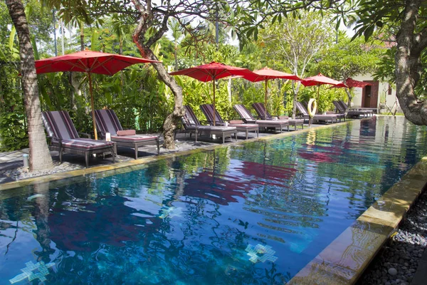 Zwembad Luxe Hotel Bali Eiland — Stockfoto