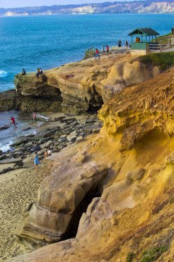 San Diego, Kaliforniya 'daki La Jolla Koyu' nda güzel bir manzara