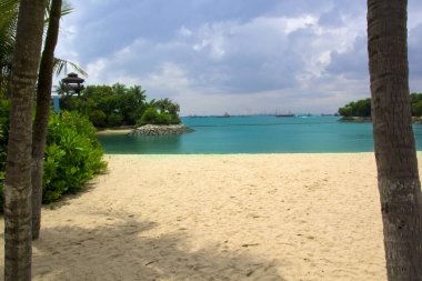  Sentosa Adası, Singapur 'da güzel bir manzara.
