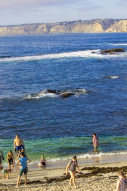 San Diego, Kaliforniya 'daki La Jolla Koyu' nda güzel bir manzara