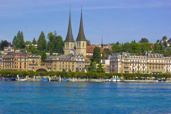 Krásná Scéna Luzern City Švýcarsku — Stock fotografie